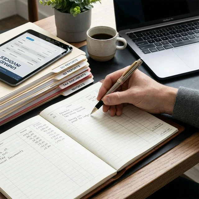 Frustrated freelancer staring at an unpaid digital invoice